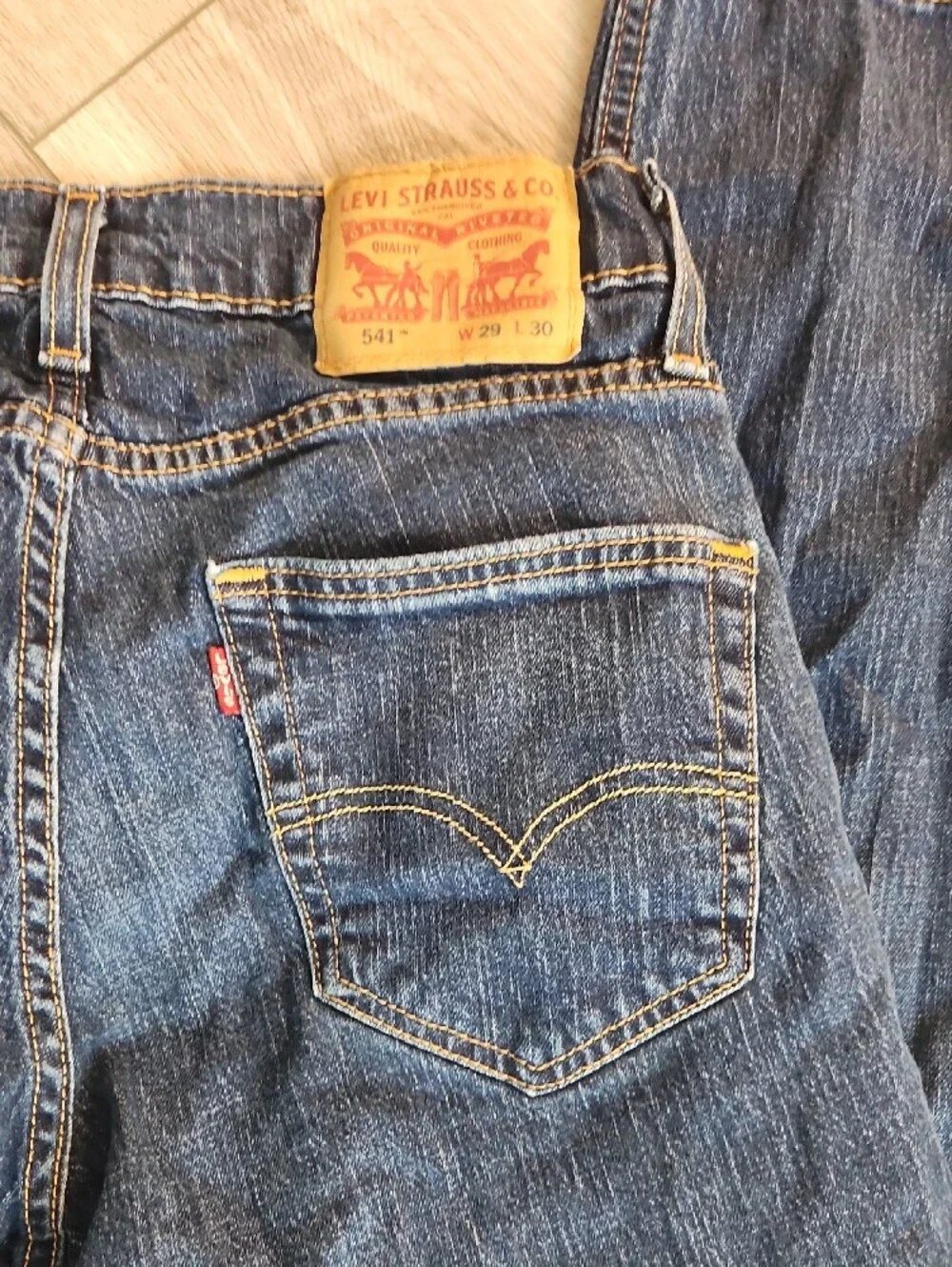 Levi's 541 Slim Straight Jeans in Dark Blue Denim